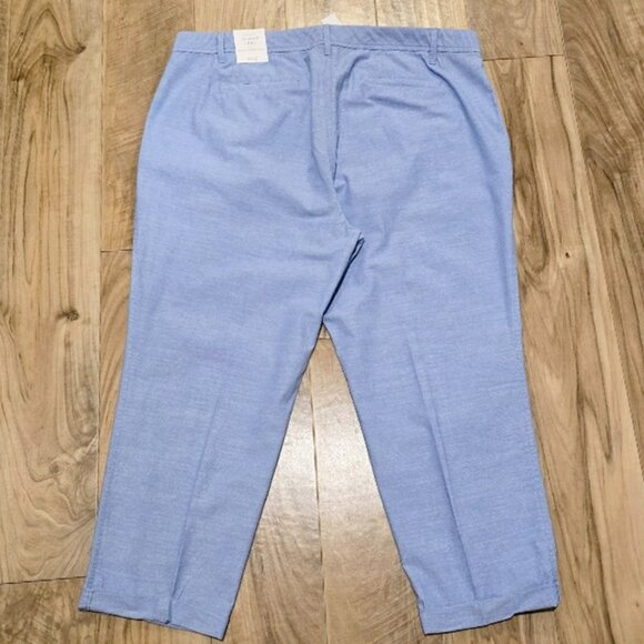 New Talbots 18WP Petite Light Blue Relaxed Chino Ankle Pants Trouser Women 41x27 - Picture 9 of 15